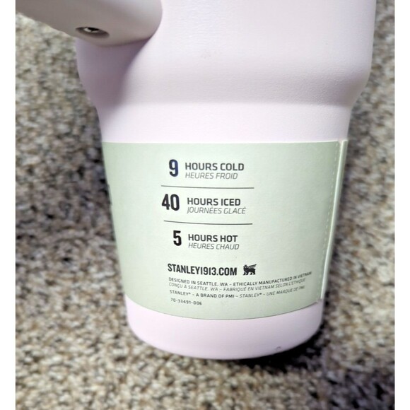 Stanley Quencher H2.0 Flowstate Tumbler 30 Oz Rose Quartz 2.0 Insulated Cup - Picture 12 of 16